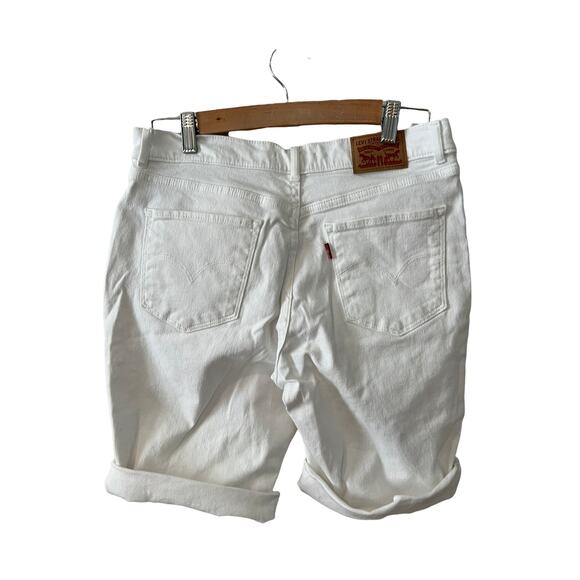 Levis white embroidered Bermuda shorts - Picture 3 of 8